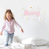 Daisy Flower Wall Sign - Custom Wooden Name Plaque for Girls Bedroom