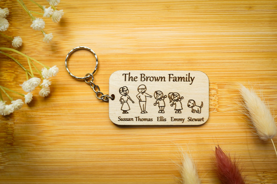 Personalised Family Keyring
