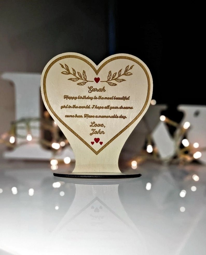 Personalised Freestanding Heart