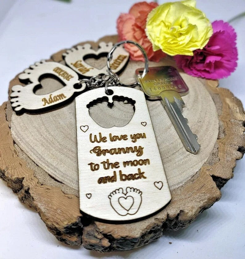 Personalised Mummy & Child Keychain
