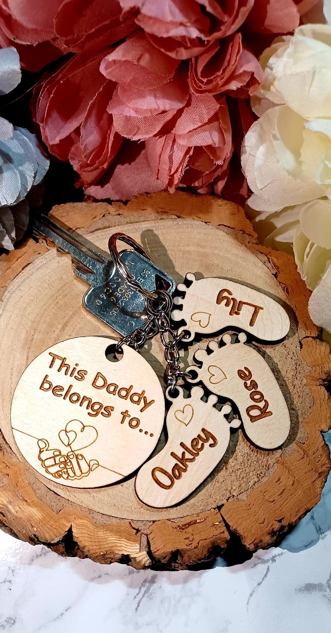 Personalised 'This Daddy belongs to' Keyring