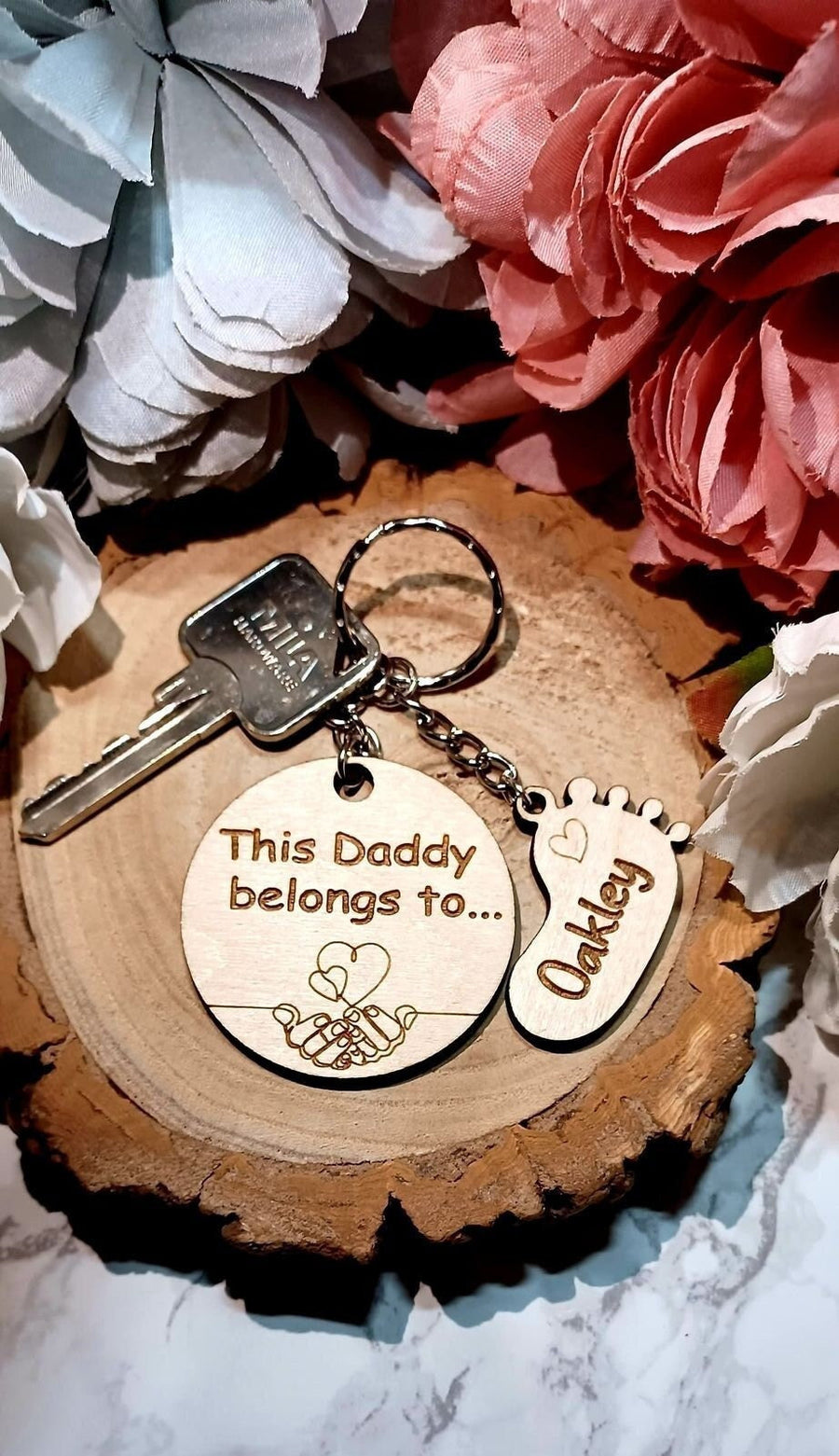 Personalised 'This Daddy belongs to' Keyring