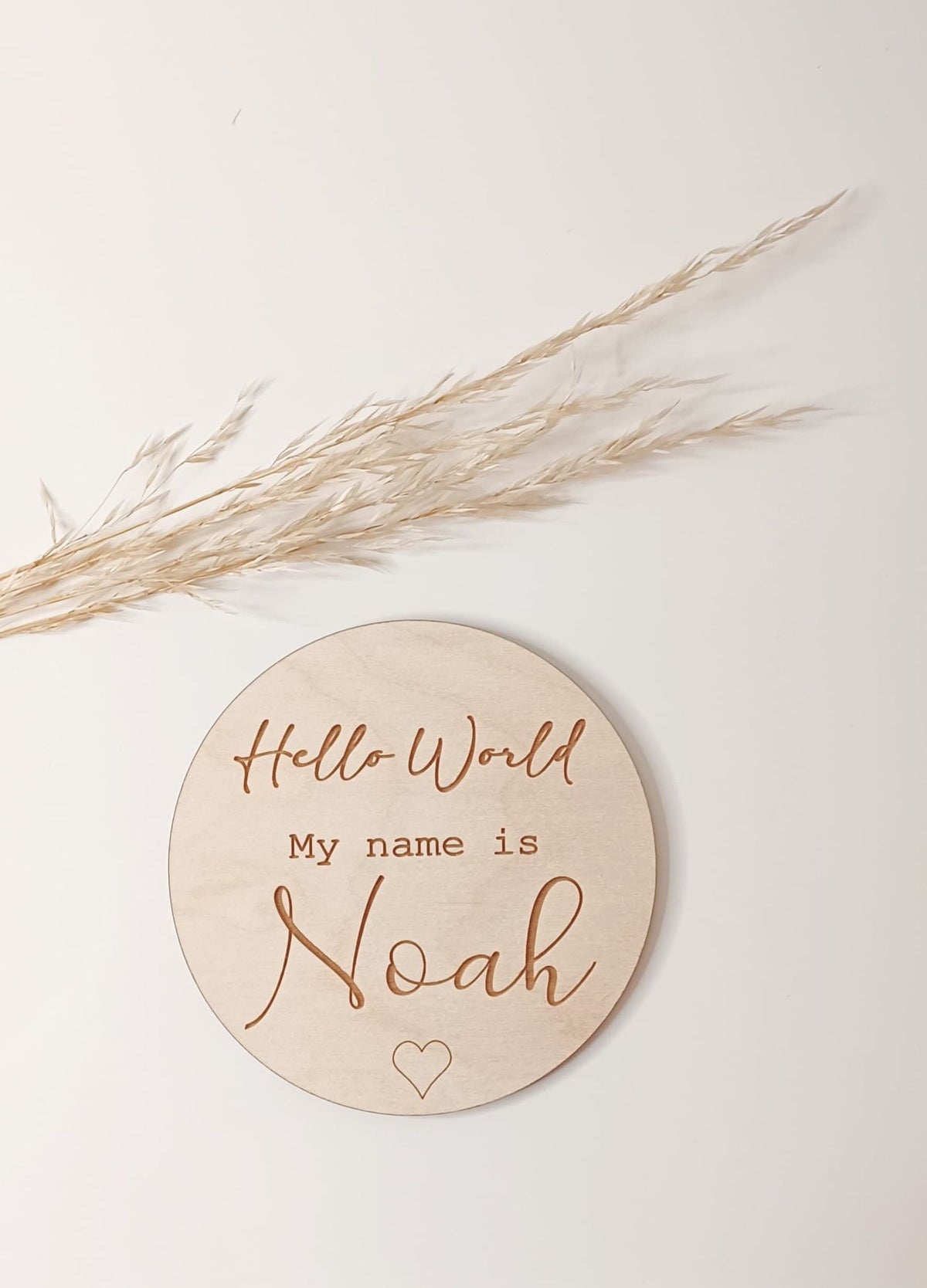 Wooden Personalised Baby Arrival Sign