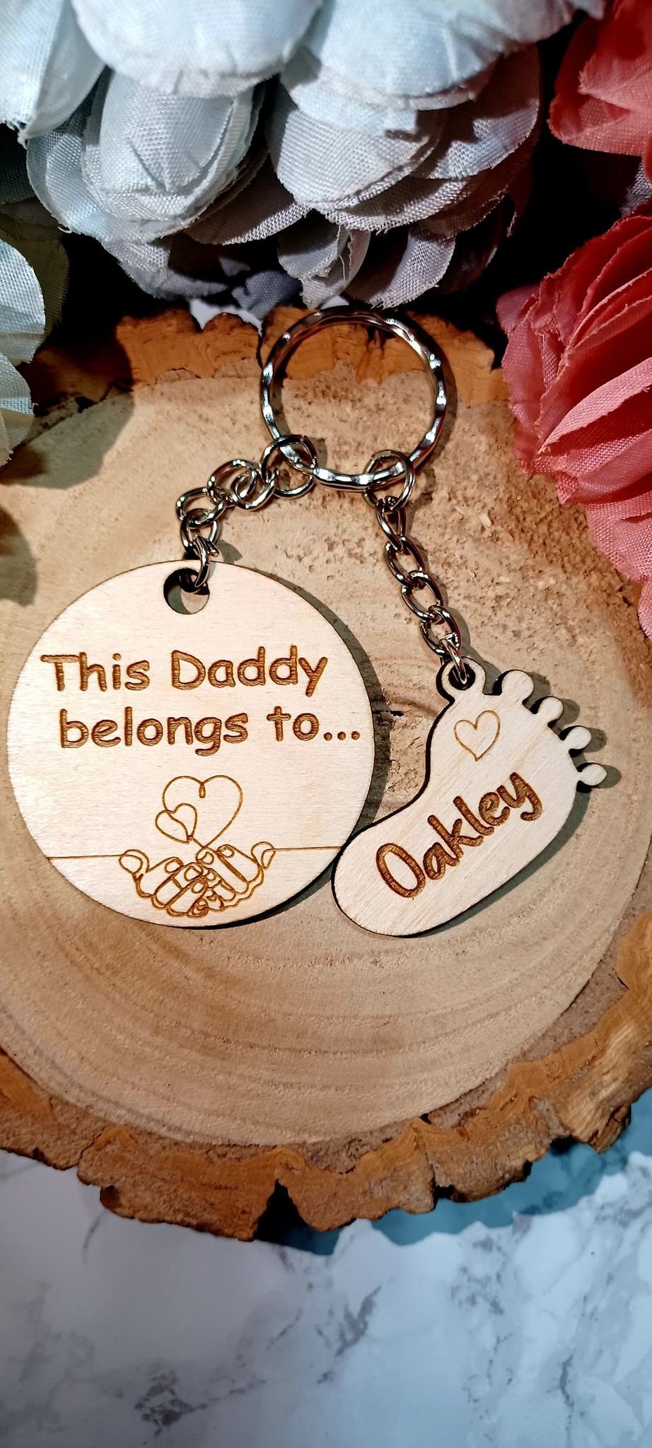 Personalised 'This Daddy belongs to' Keyring