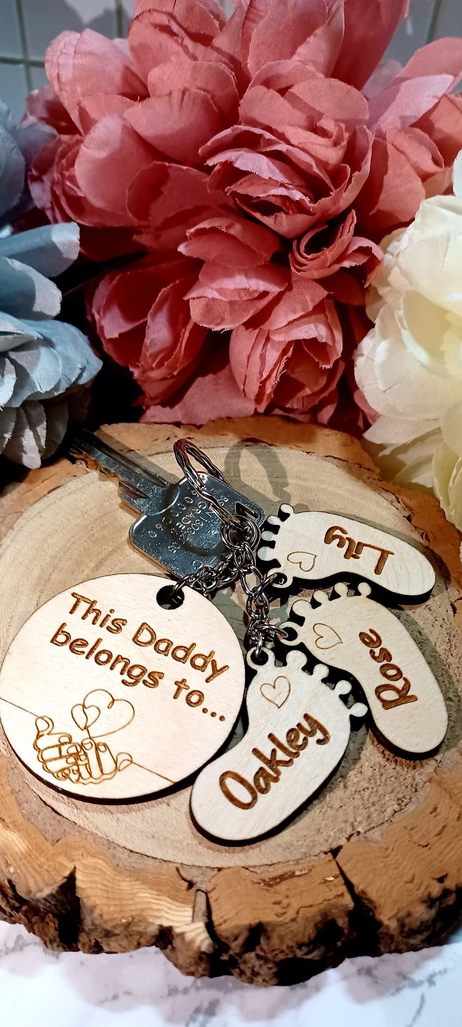Personalised 'This Daddy belongs to' Keyring