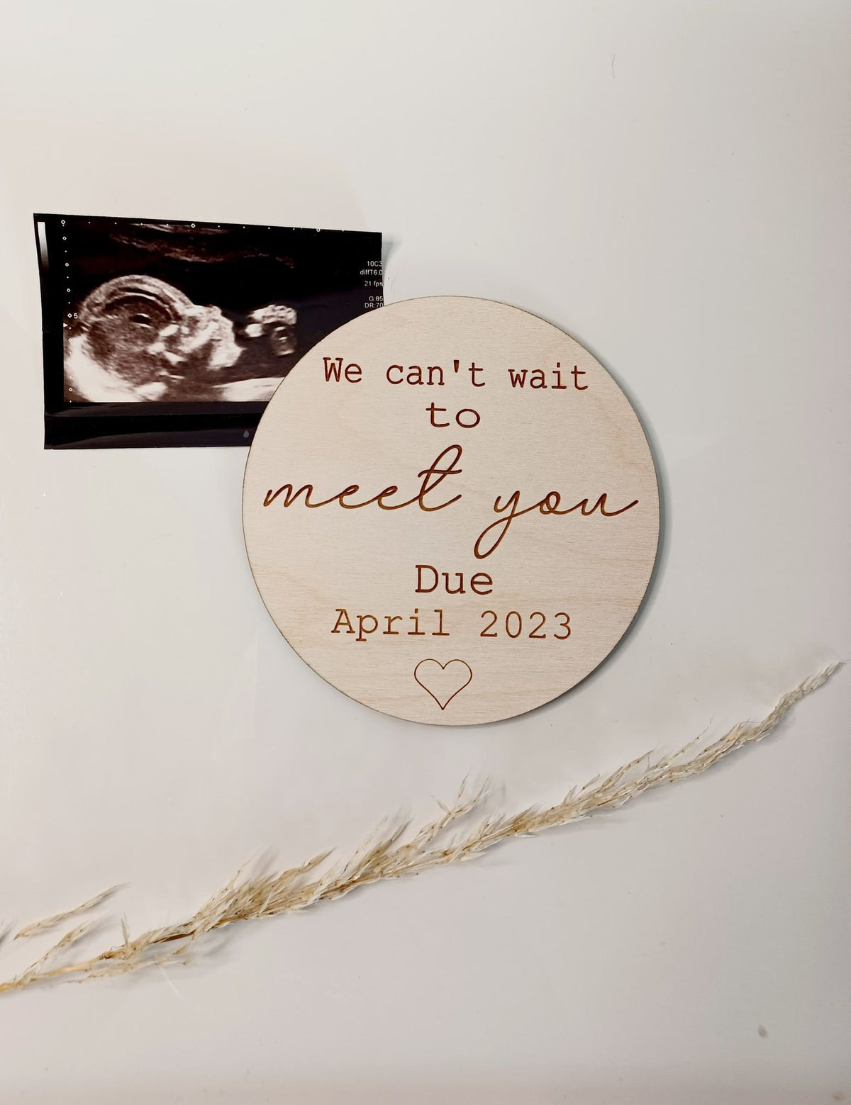 Can't Wait To Meet You - Baby Announcement Plaque