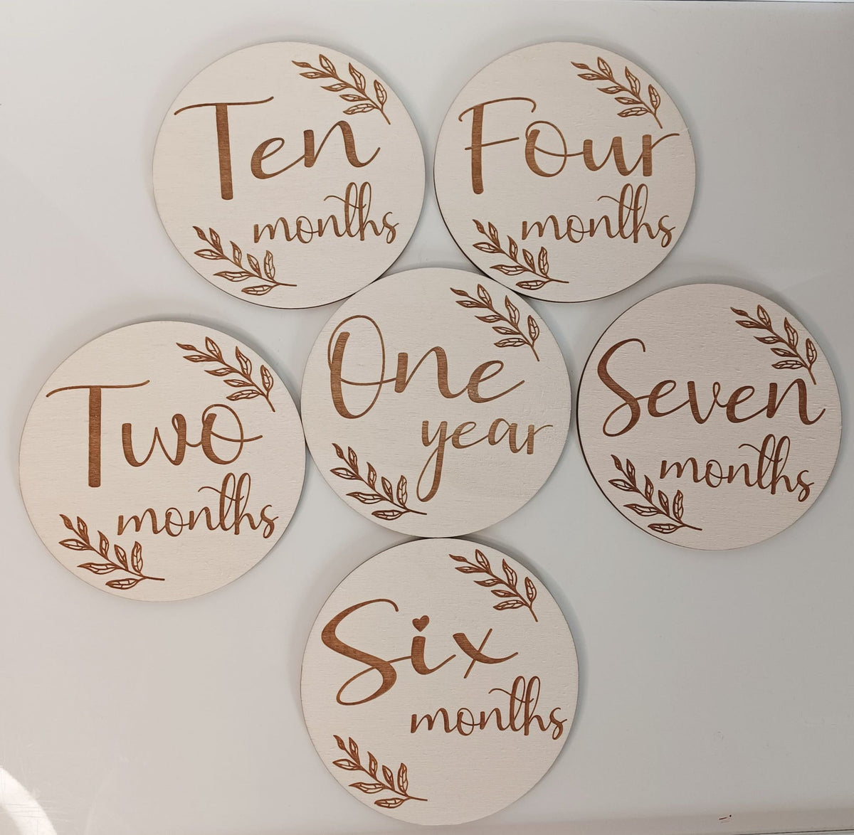 Wooden Milestone Card Disc
