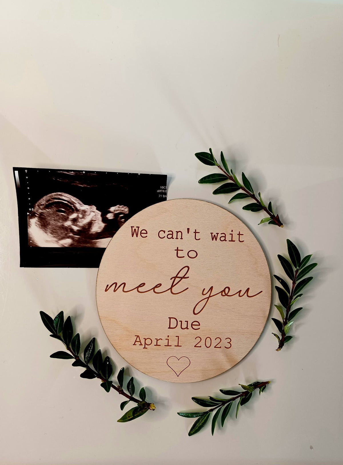 Can't Wait To Meet You - Baby Announcement Plaque