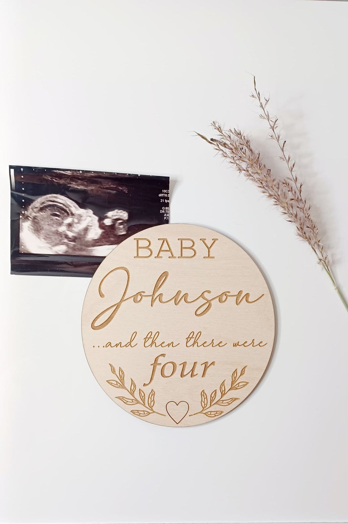 Custom-Engraved Baby Announcement Plaque