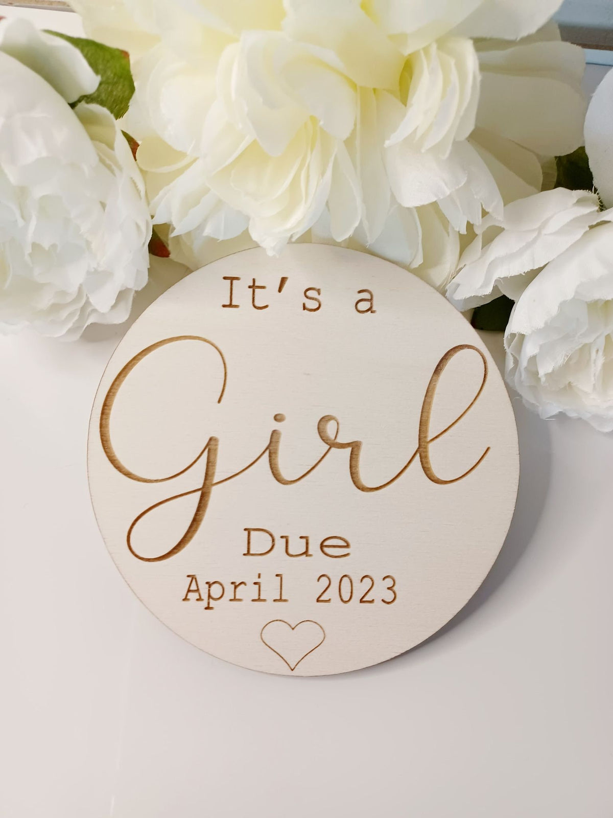 Personalised Pregnancy Announcement Disc