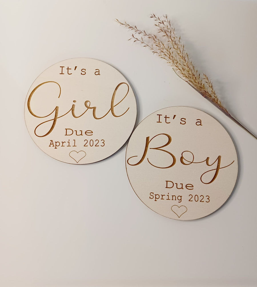 Personalised Pregnancy Announcement Disc