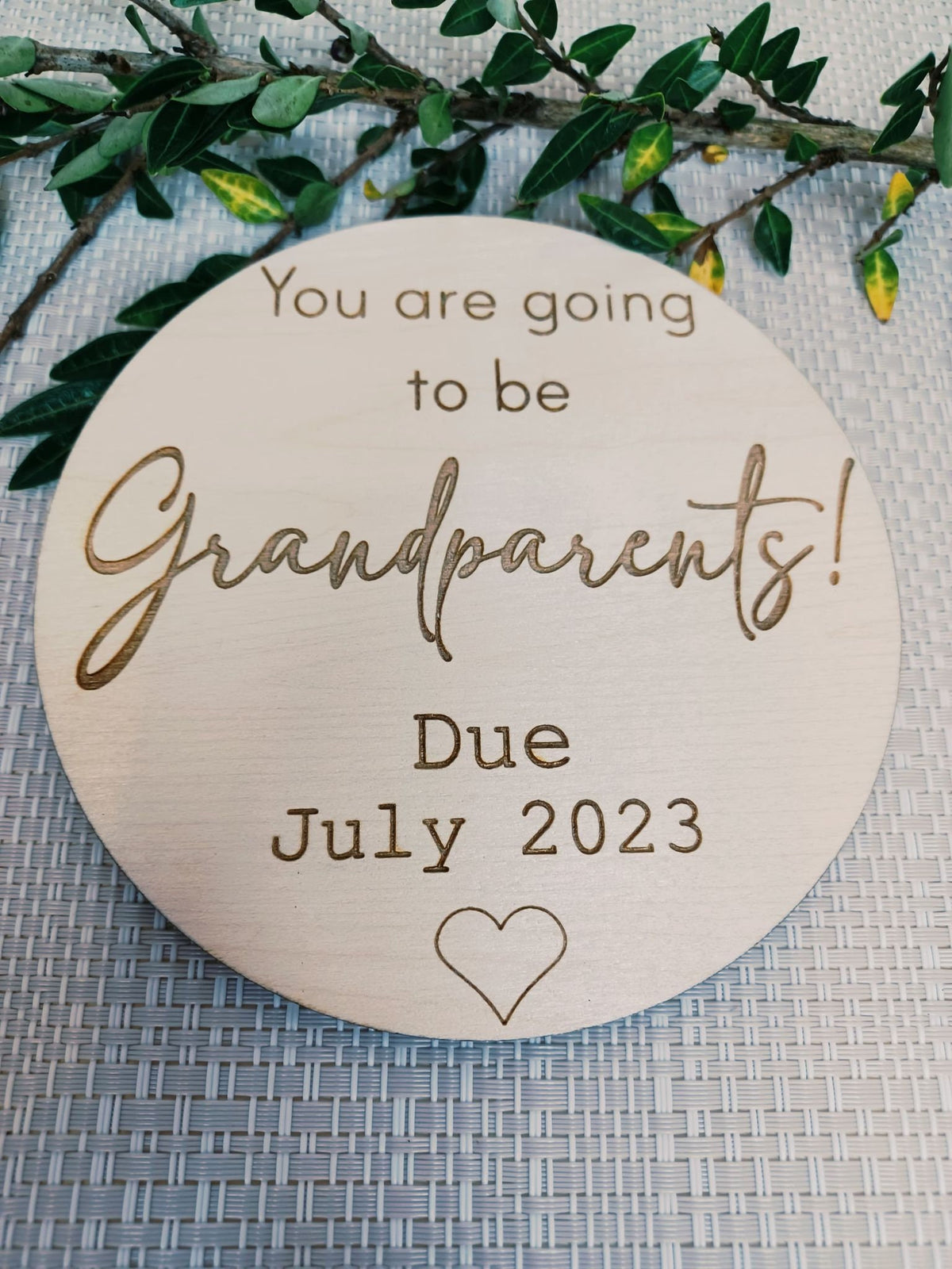 Custom Baby Coming Soon Plaque