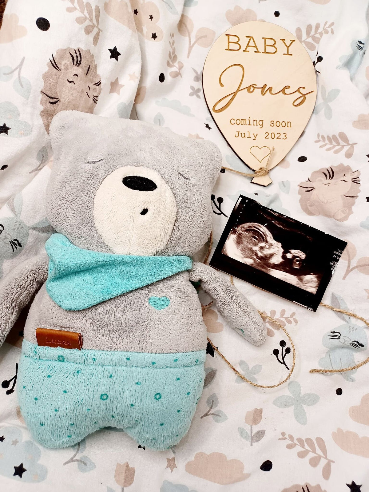 Personalised Baby Announcement Balloon Plaque