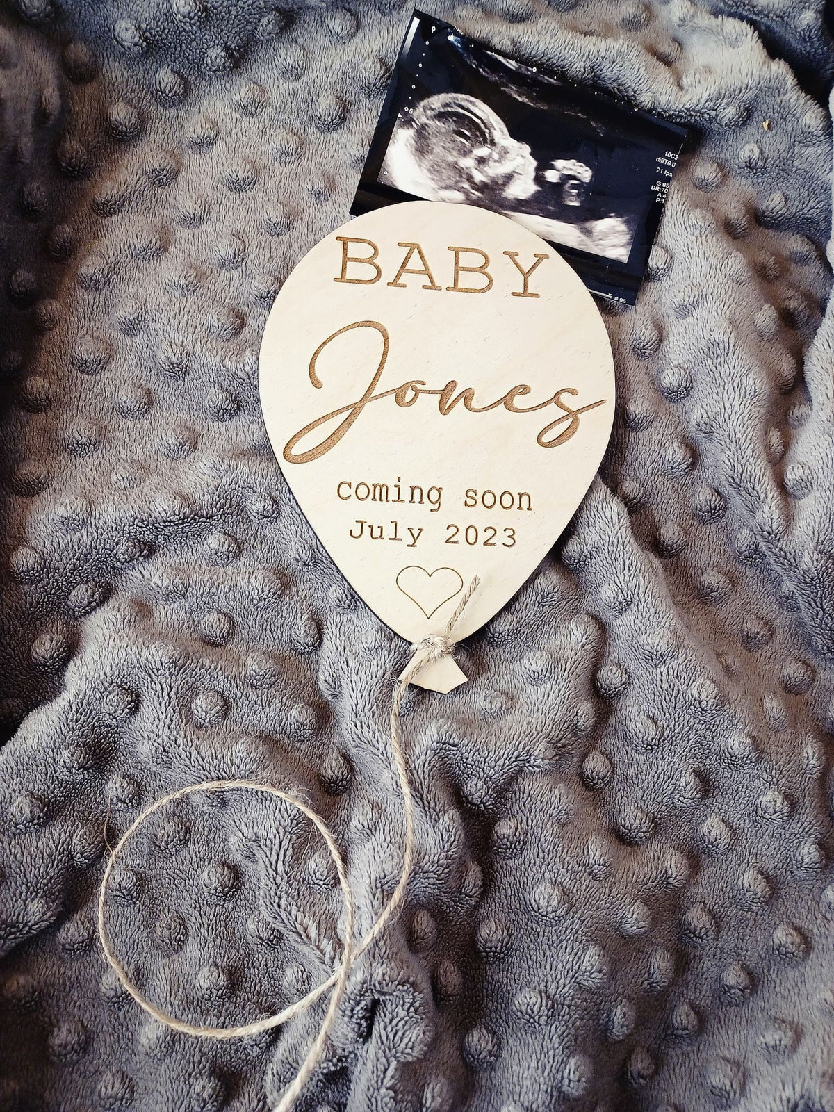 Personalised Baby Announcement Balloon Plaque