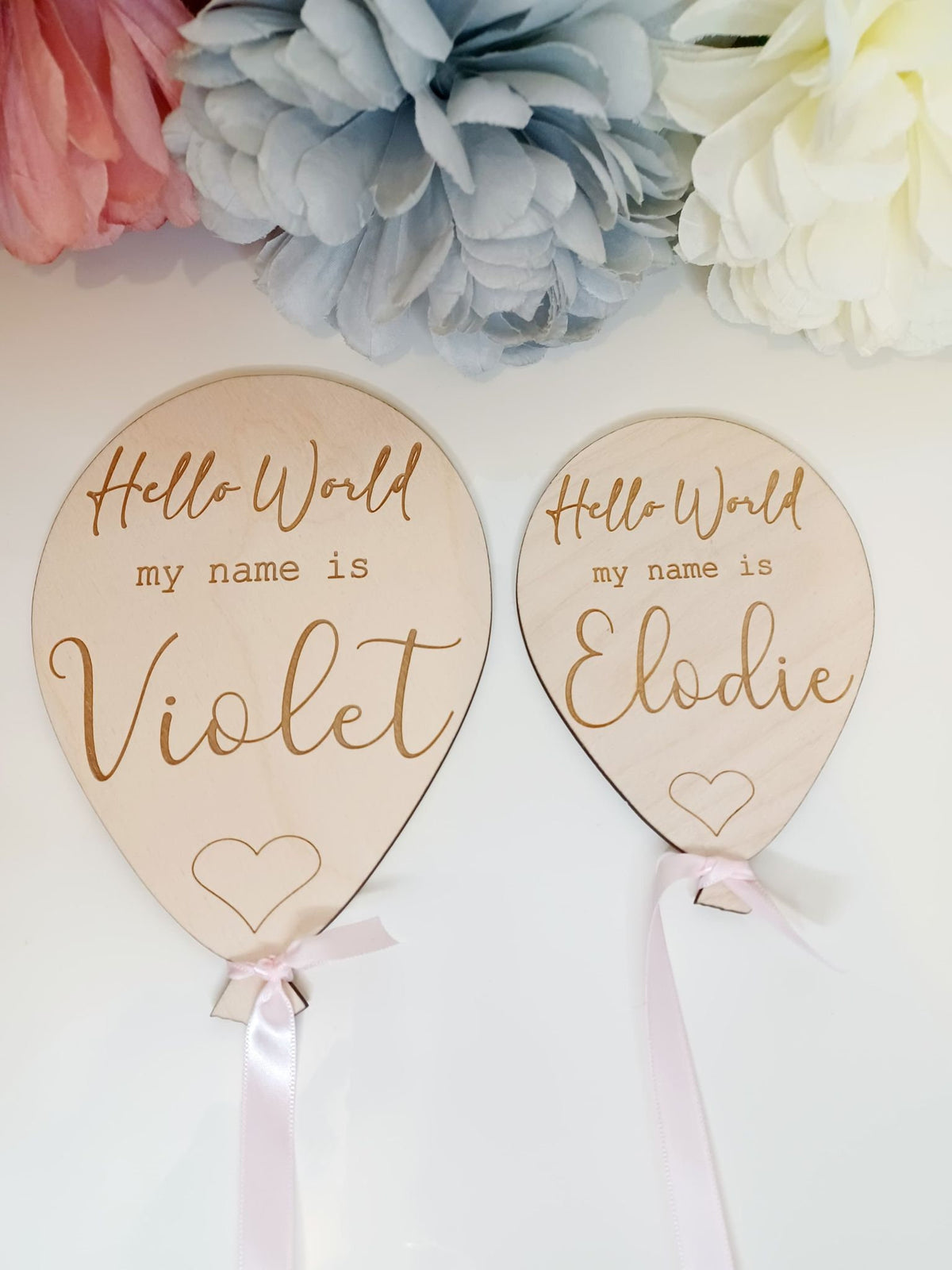 Hello World Balloon Name Plaque