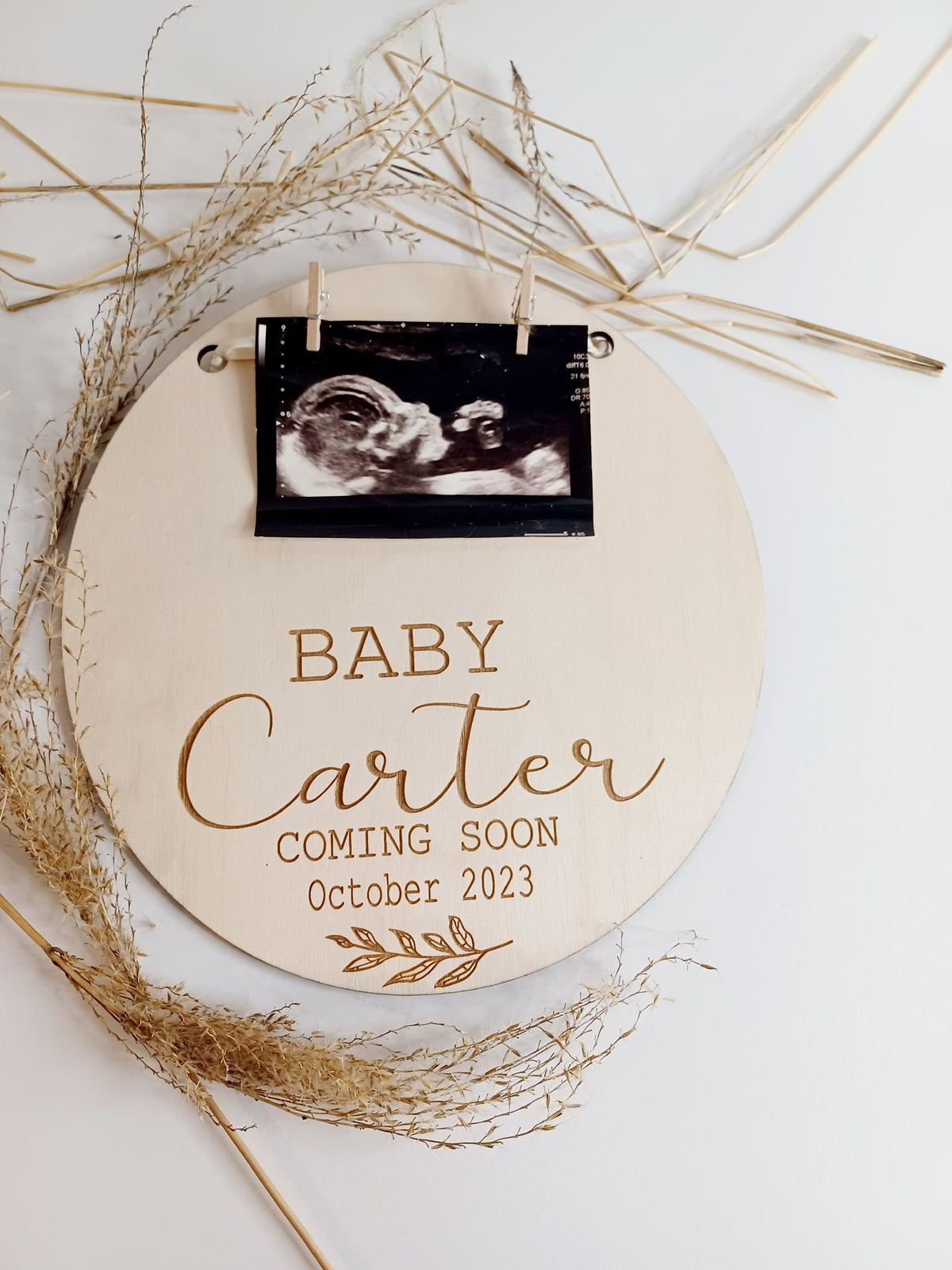 Personalised Baby Scan Frame Plaque