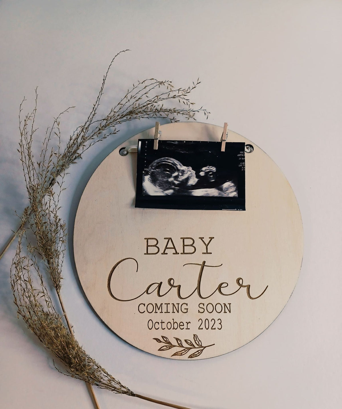 Personalised Baby Scan Frame Plaque