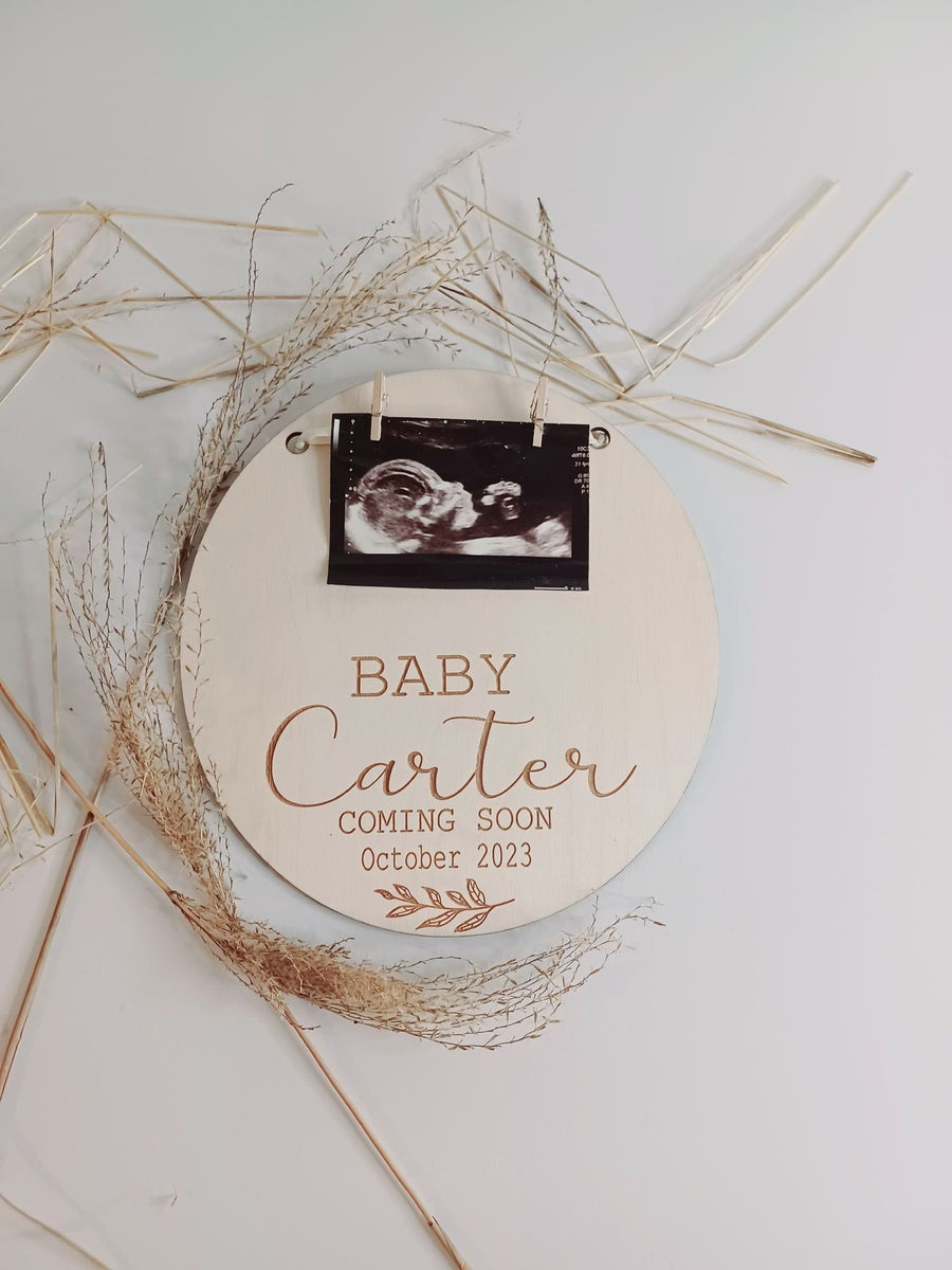 Personalised Baby Scan Frame Plaque