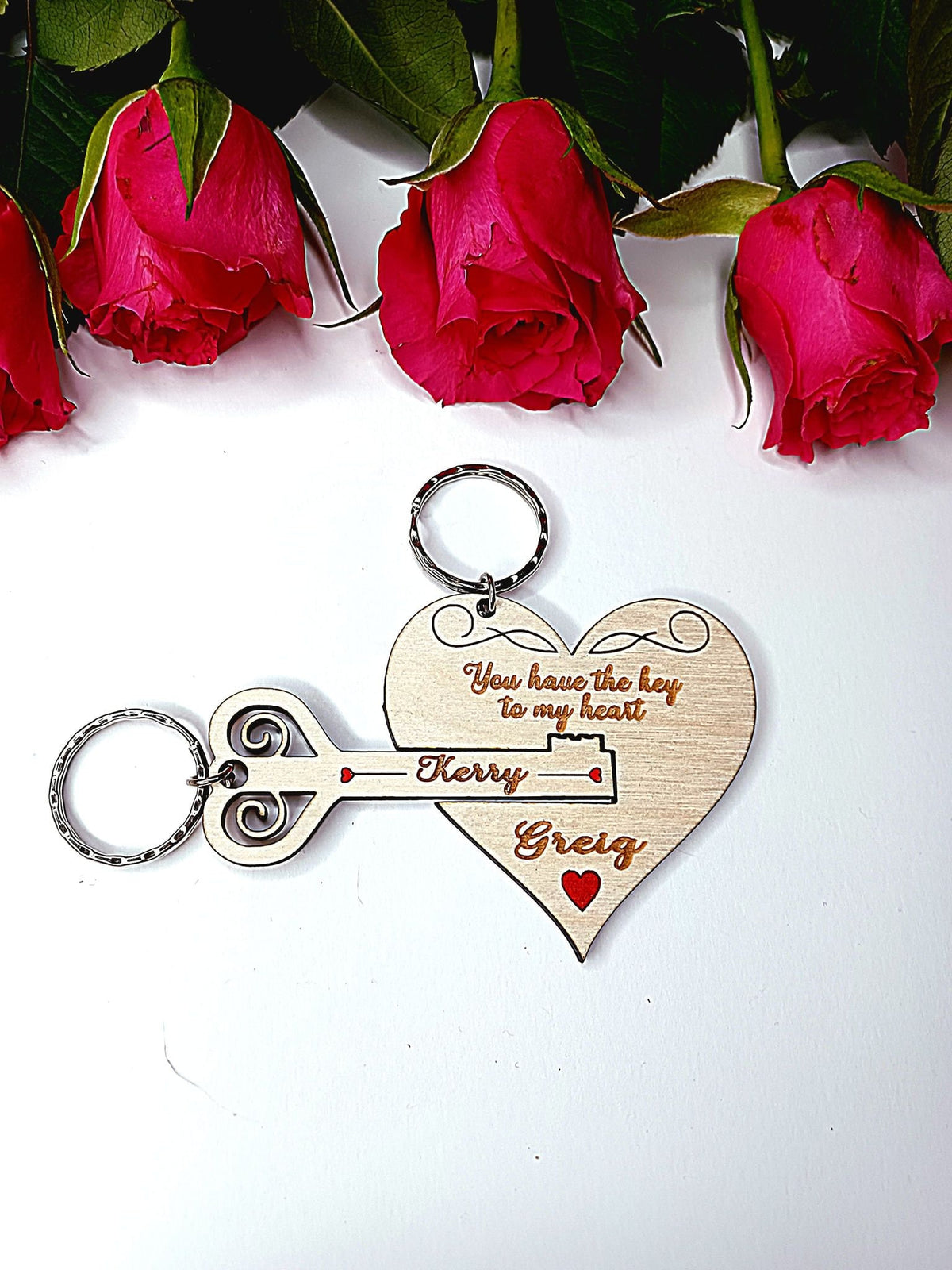 Key to My Heart Personalized Keychain