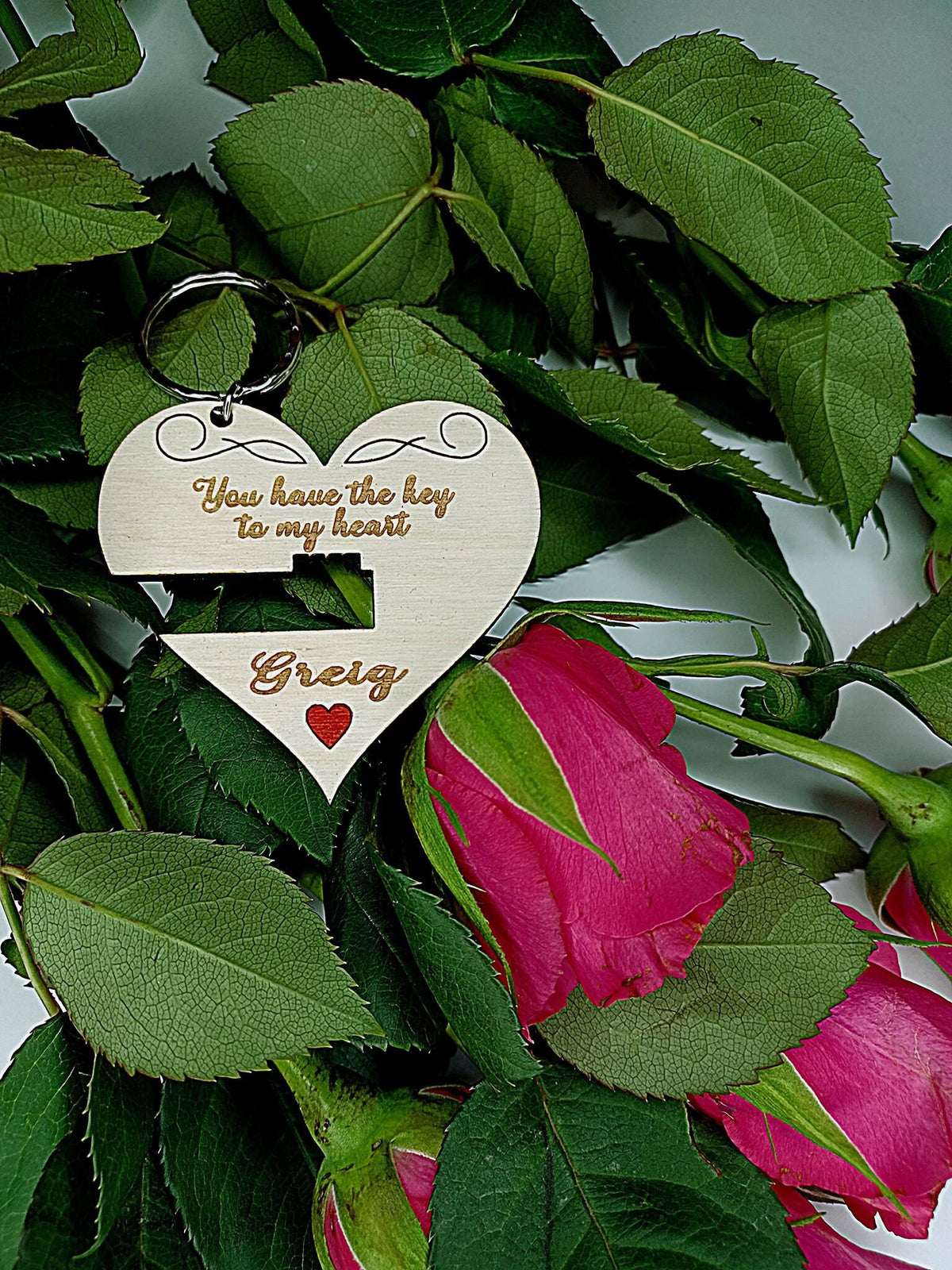 Key to My Heart Personalized Keychain