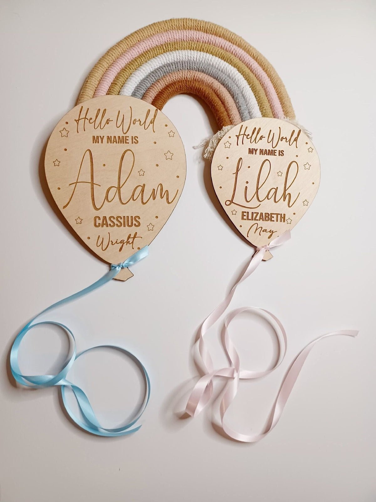 Personalised Birth Announcement Balloon Plaque