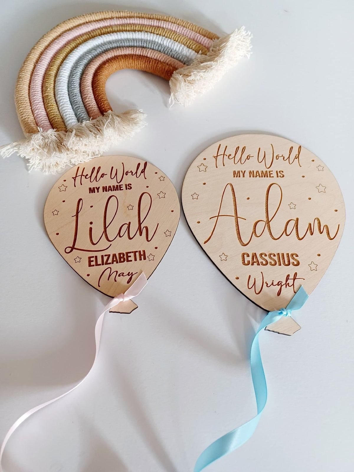 Personalised Birth Announcement Balloon Plaque