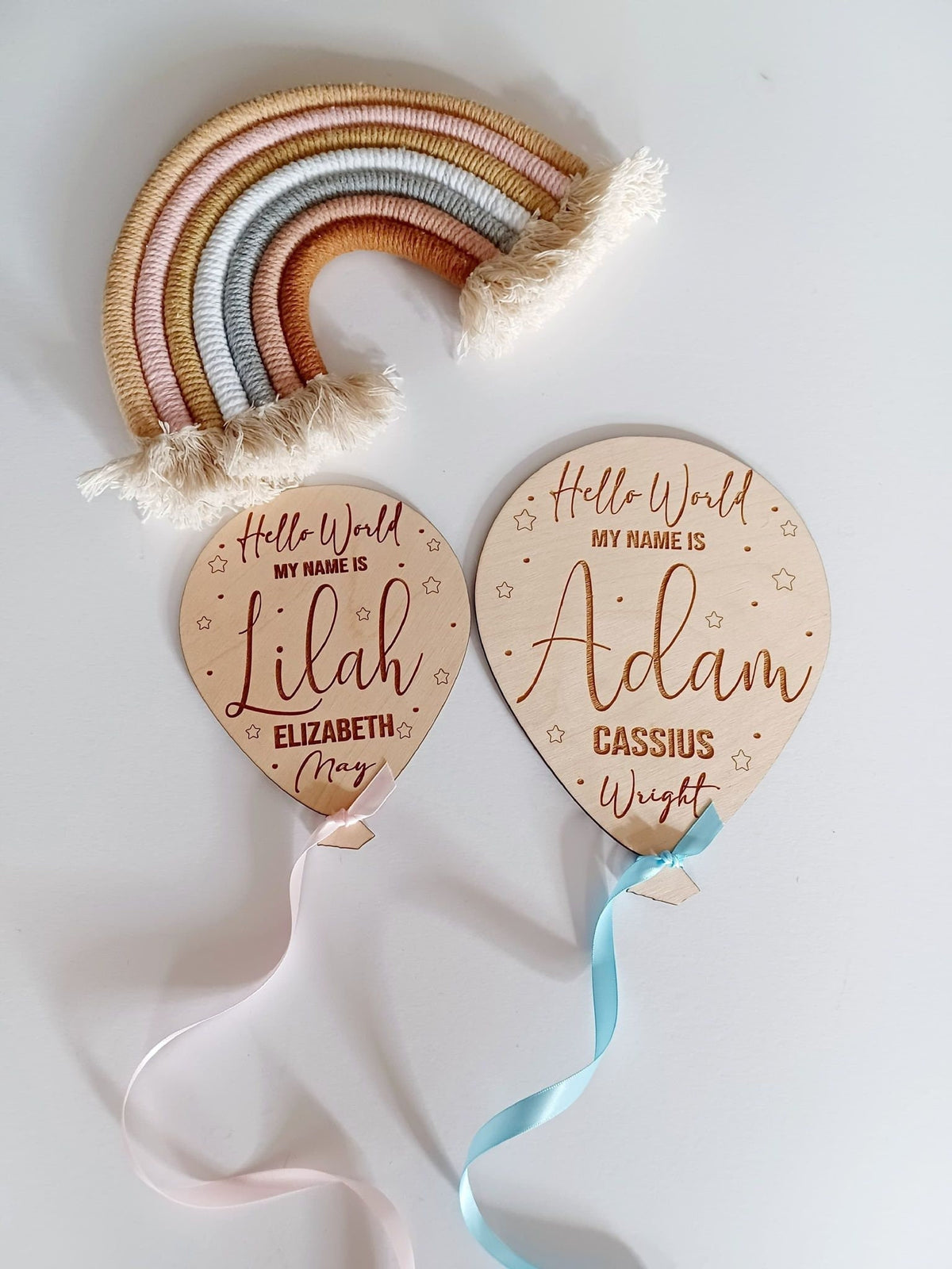 Personalised Birth Announcement Balloon Plaque