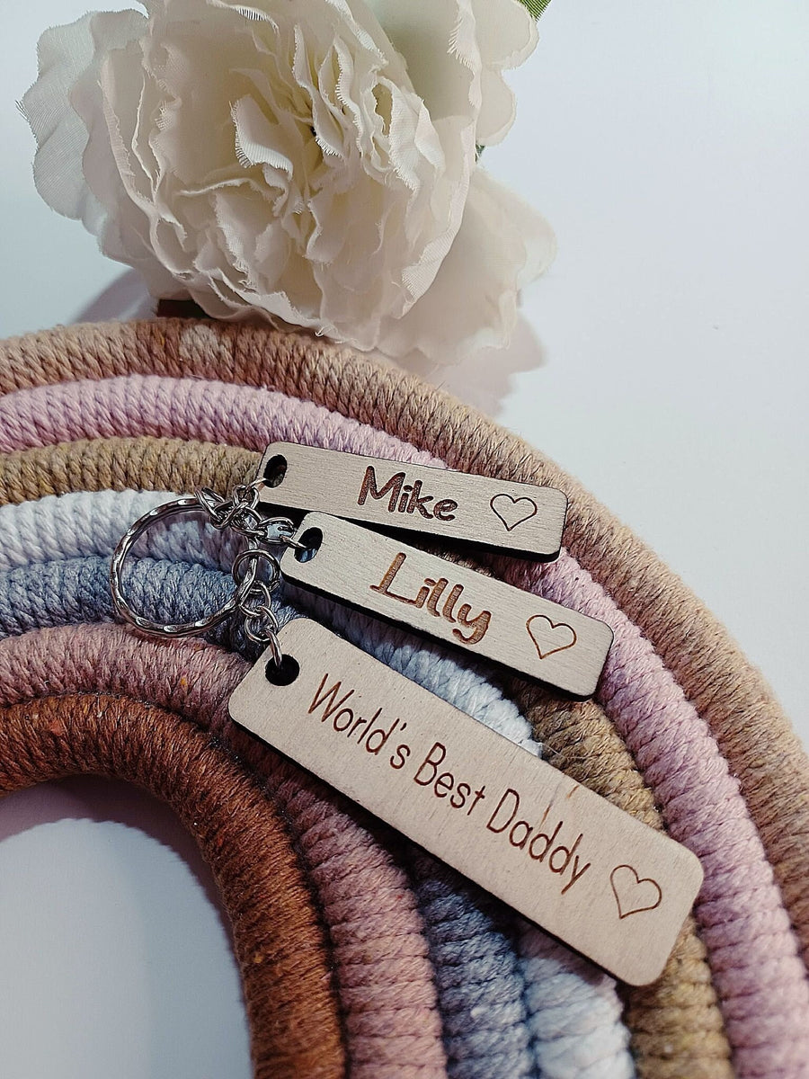 Personalised Dad Keyring