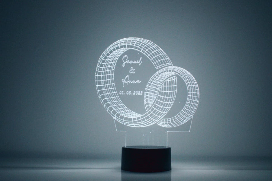 Personalised Custom 3D Rings Lamp
