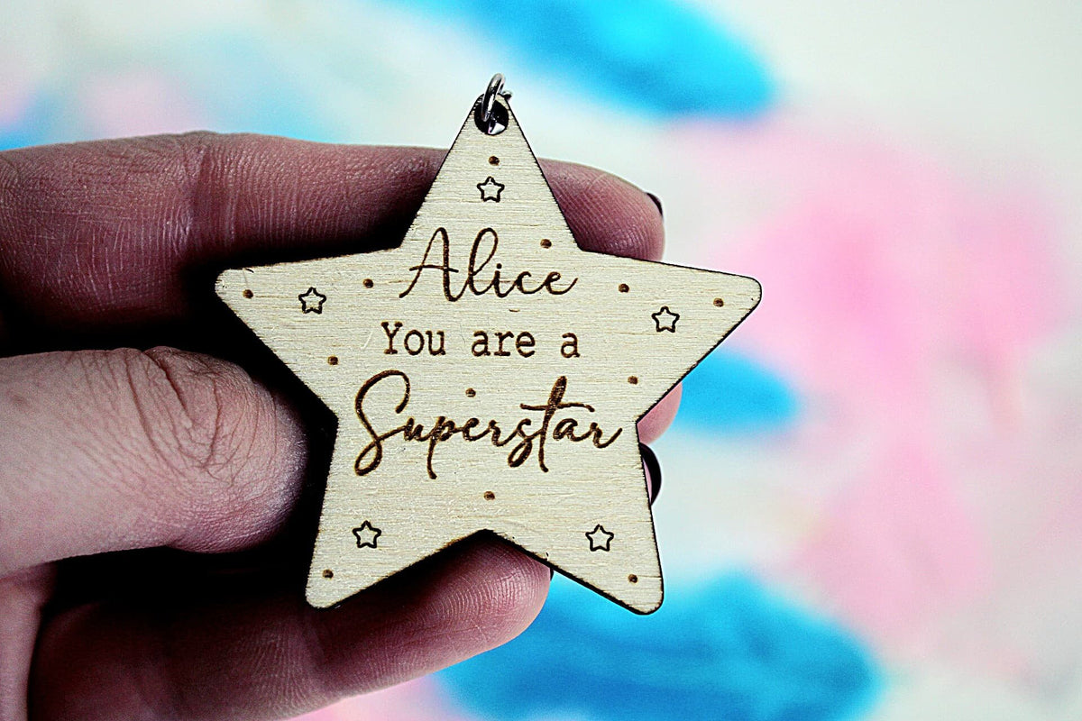 Personalised Class Name Keyring or Magnet 'You are a Superstar!'