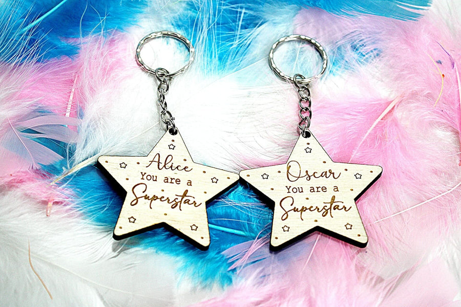 Personalised Class Name Keyring or Magnet 'You are a Superstar!'