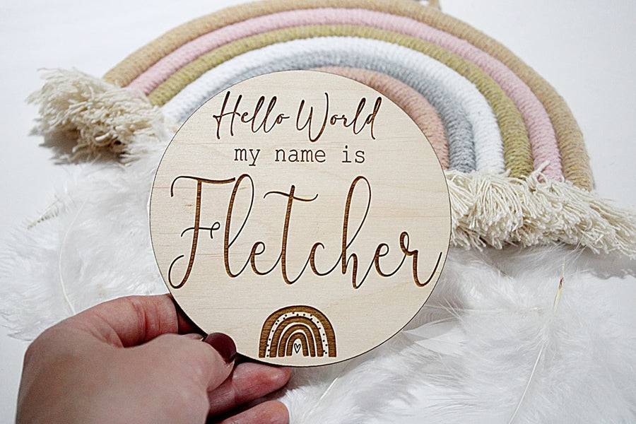 Personalised Baby Name Sign