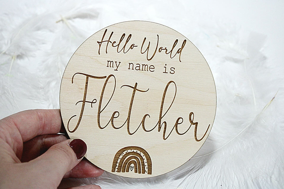 Personalised Baby Name Sign