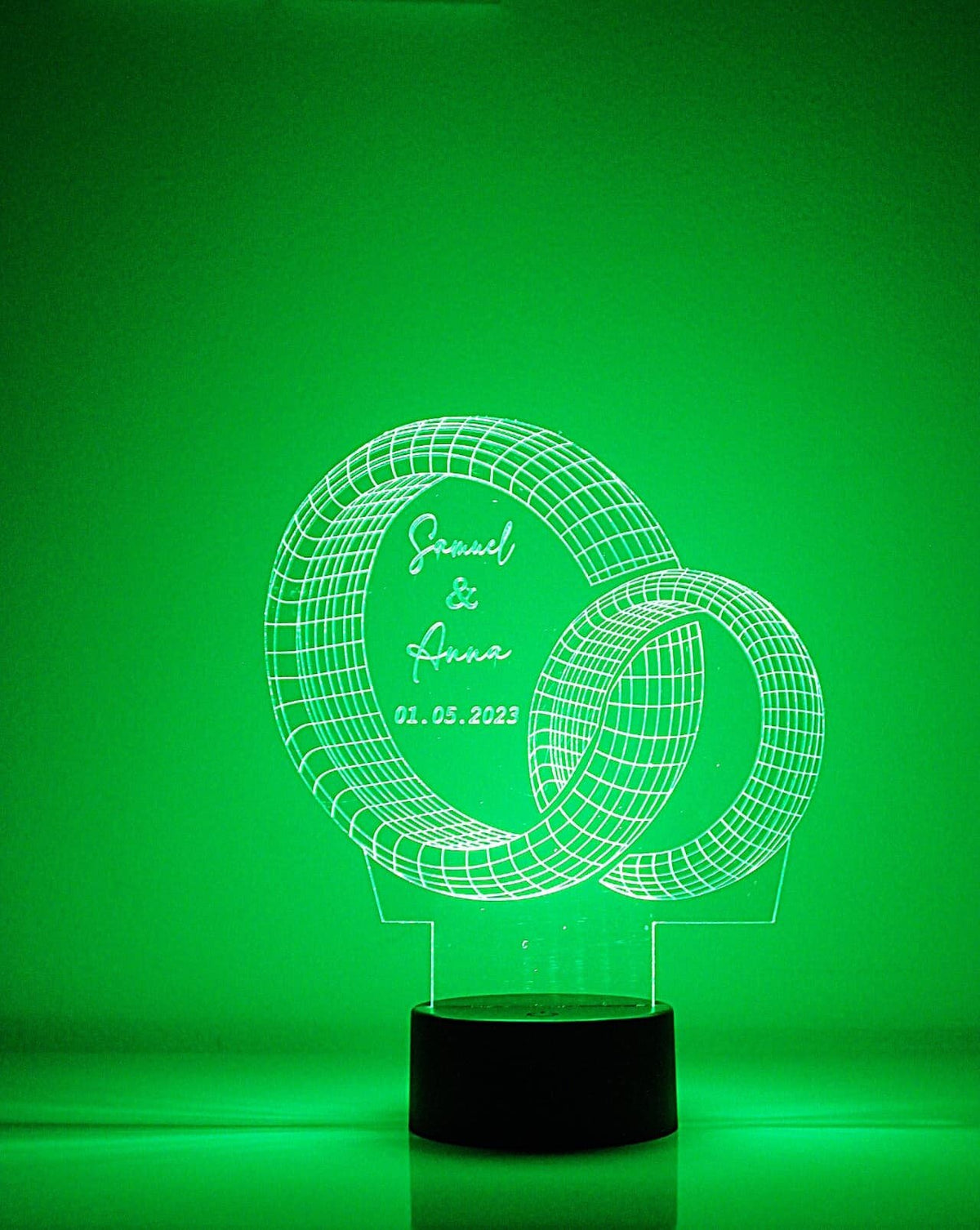 Personalised Custom 3D Rings Lamp