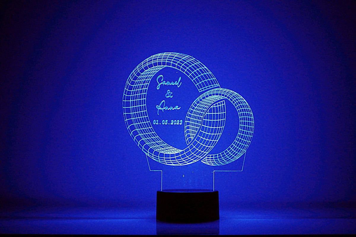Personalised Custom 3D Rings Lamp
