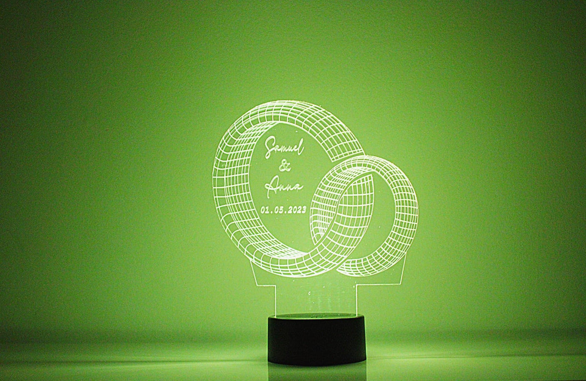 Personalised Custom 3D Rings Lamp
