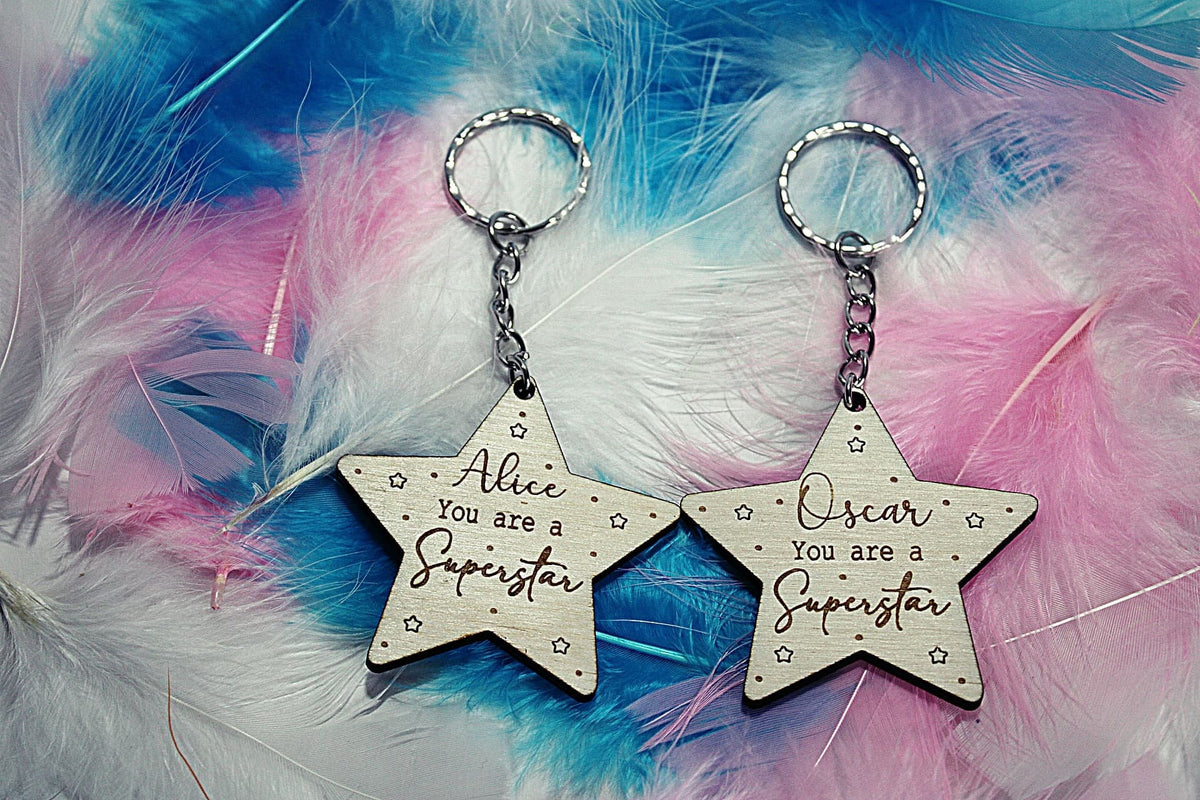 Personalised Class Name Keyring or Magnet 'You are a Superstar!'