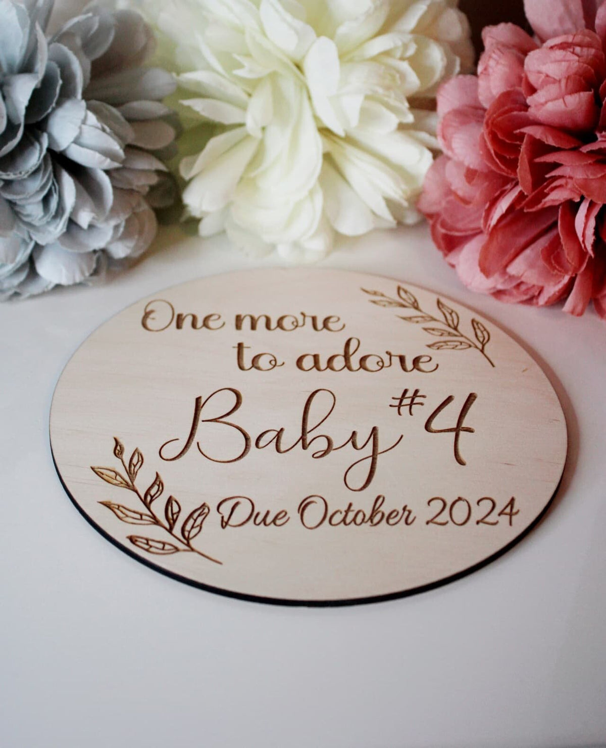 Custom Baby Name Sign, 'One more to adore'