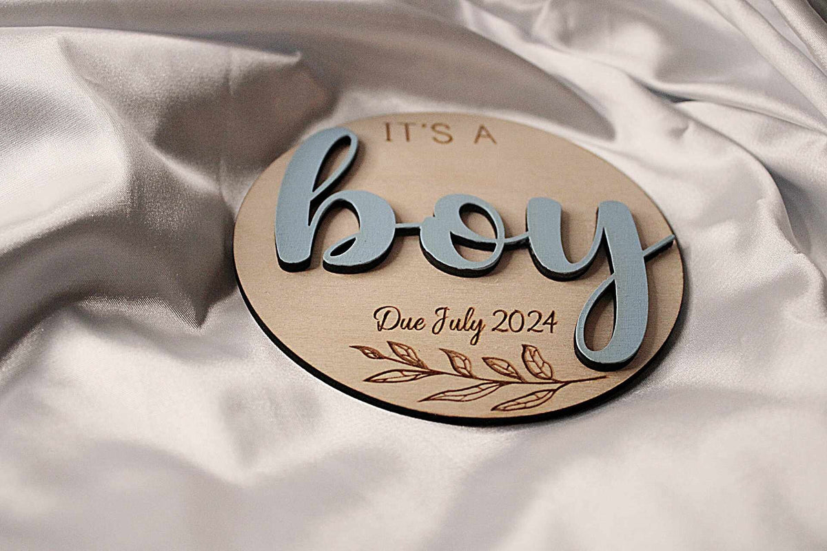 Double Sided Gender Reveal Plaque - It's a Boy