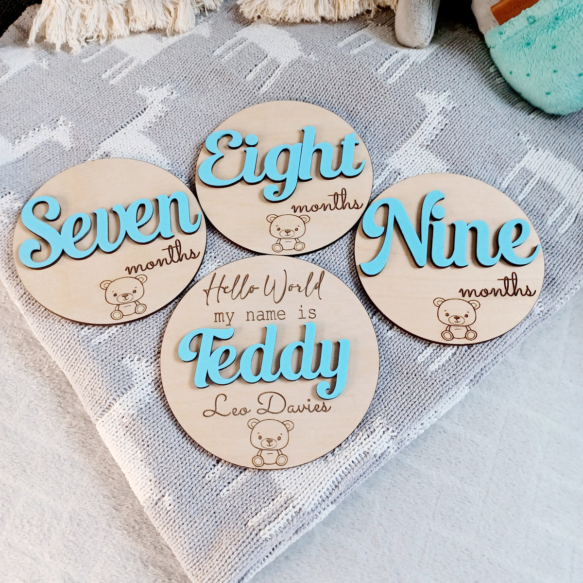 Wooden Baby Milestone Cards