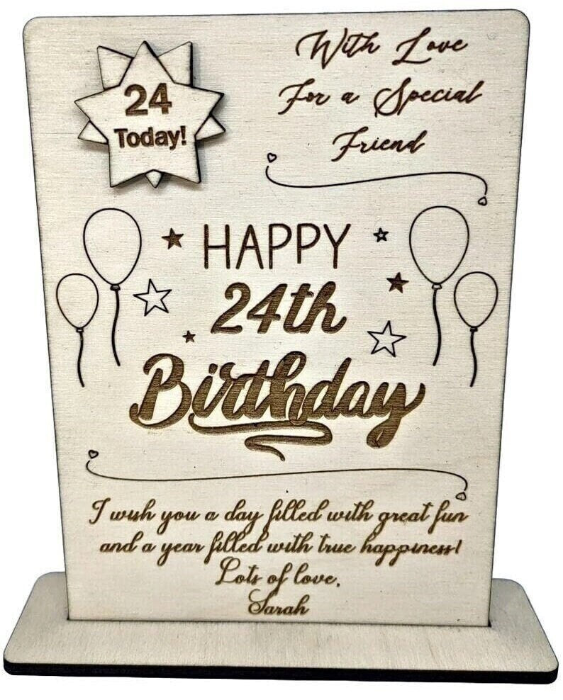 Personalised Wooden Birthday Card