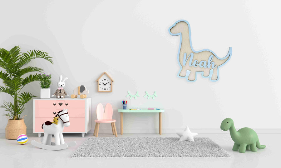 Brachiosaurus Name Sign for Kids Bedroom