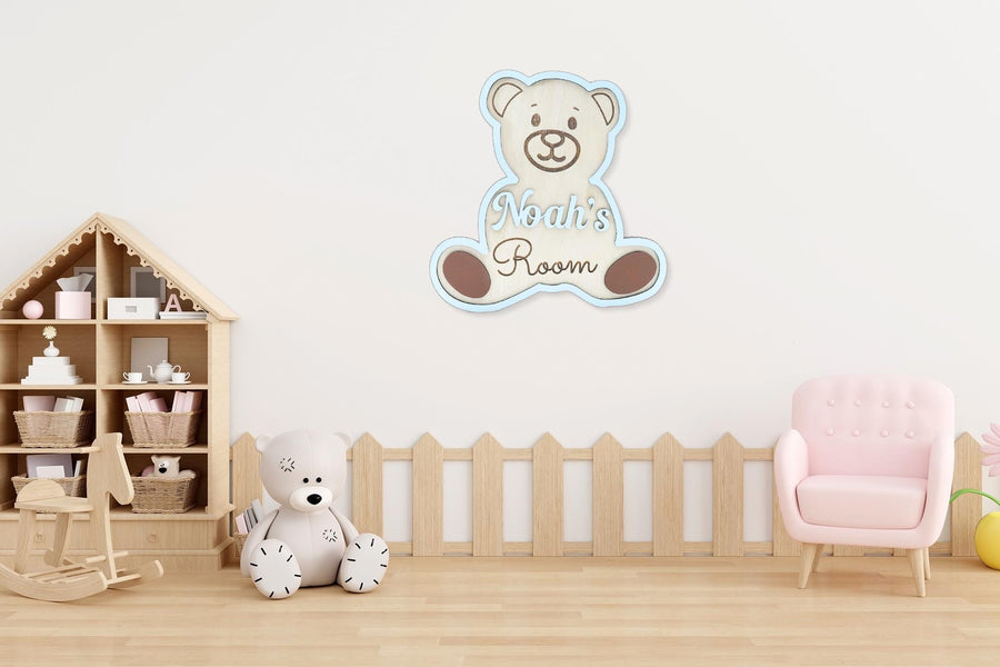 Personalised Teddy Bear Name Sign