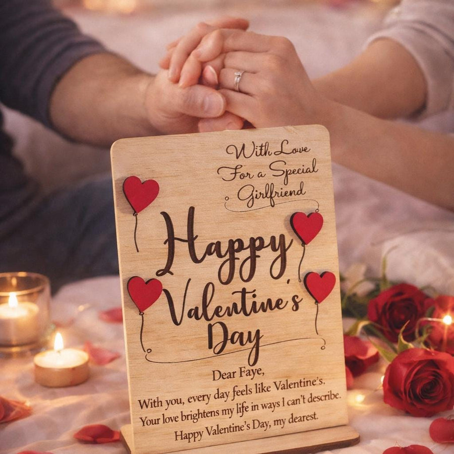 Valentines Day Wooden Card