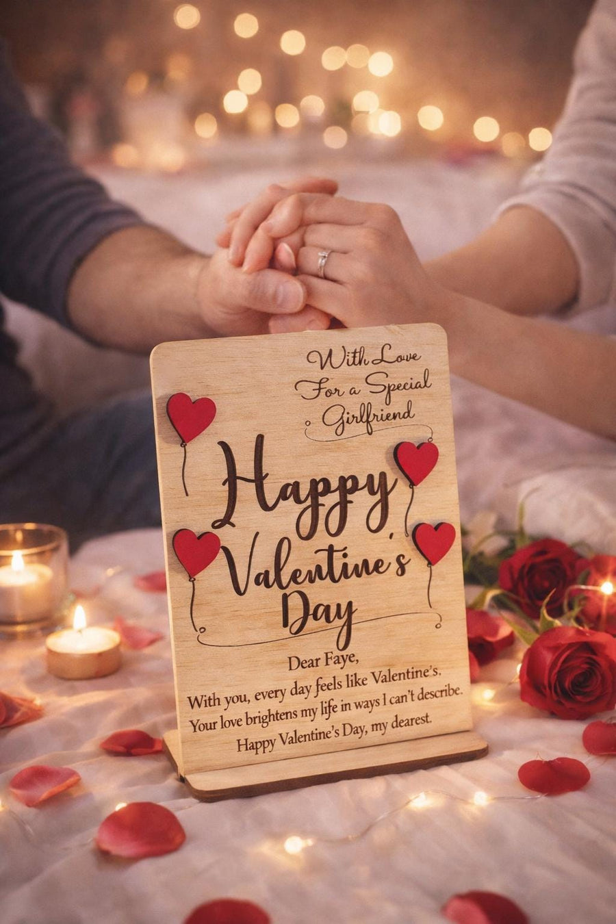 Valentines Day Wooden Card