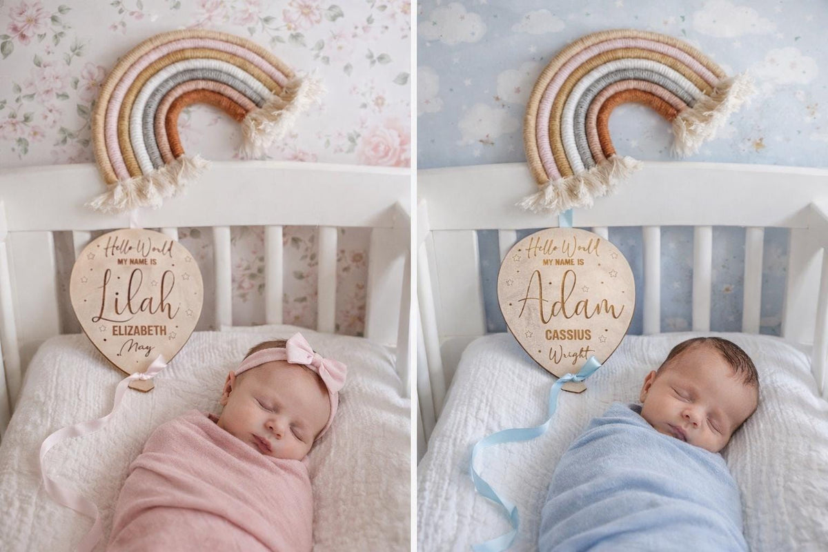Personalised Birth Announcement Balloon Plaque