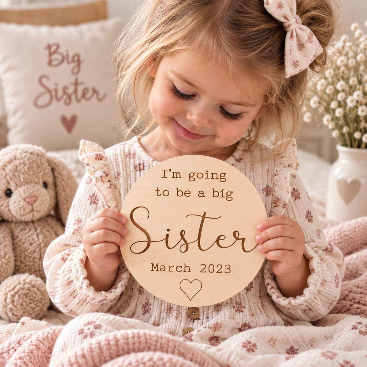 I'm going to be a Big Sister Baby Plaque