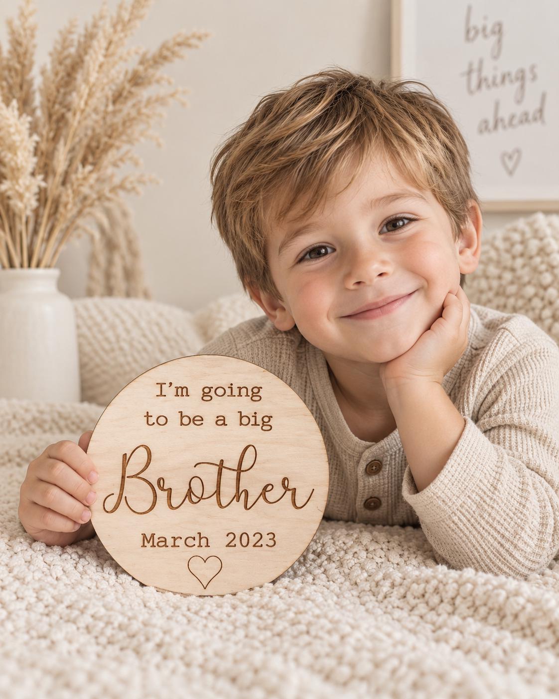 I'm going to be a Big Brother Baby Plaque