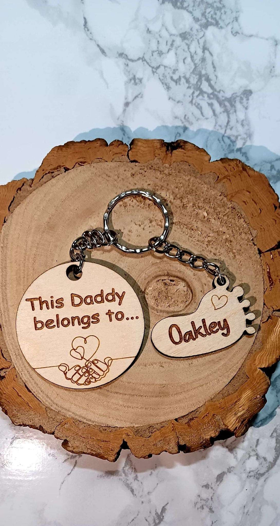 Personalised 'This Daddy belongs to' Keyring