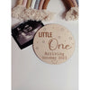 'Little One' Baby Annoucement Wooden Disc